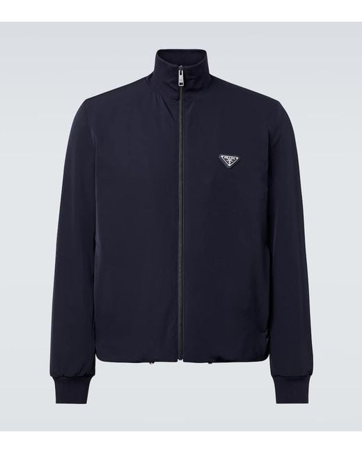 Prada Blue Logo Track Jacket for men