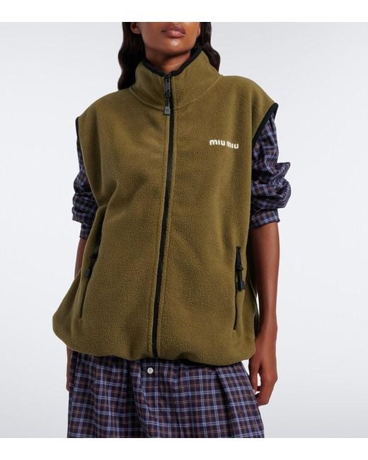 Miu Miu Green Fleece Vest