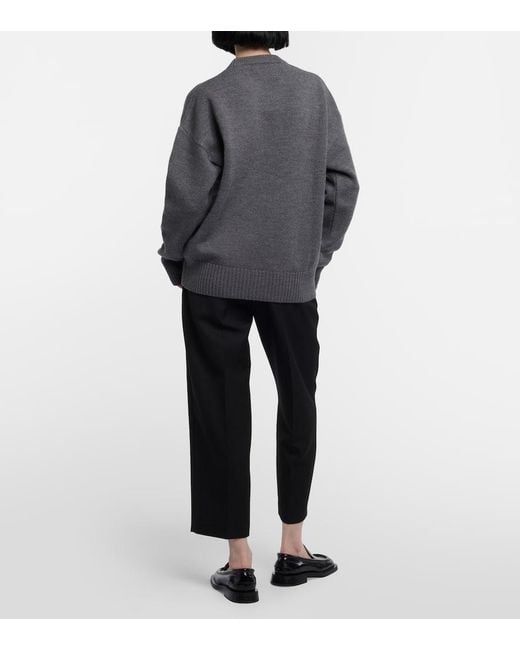 AMI Gray Ami De Coeur Pullover