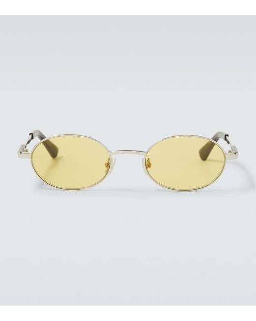 Bottega Veneta Metallic Oval Sunglasses for men