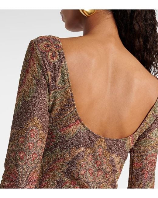 Etro Brown Printed Top