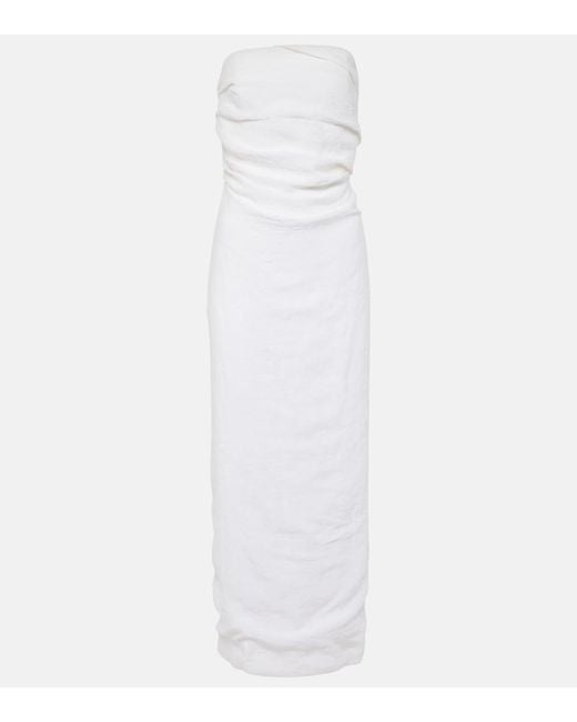 TOVE White Bridal Sabella Linen Maxi Dress