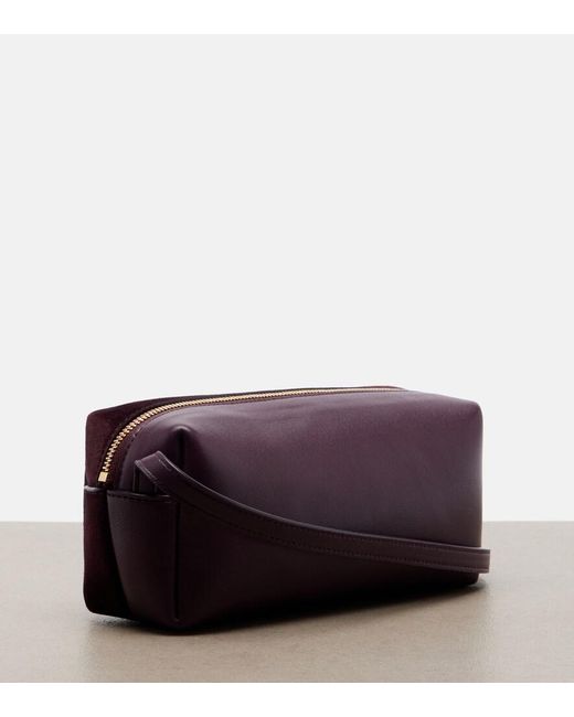 Khaite Purple Kye Mini Suede Crossbody Bag