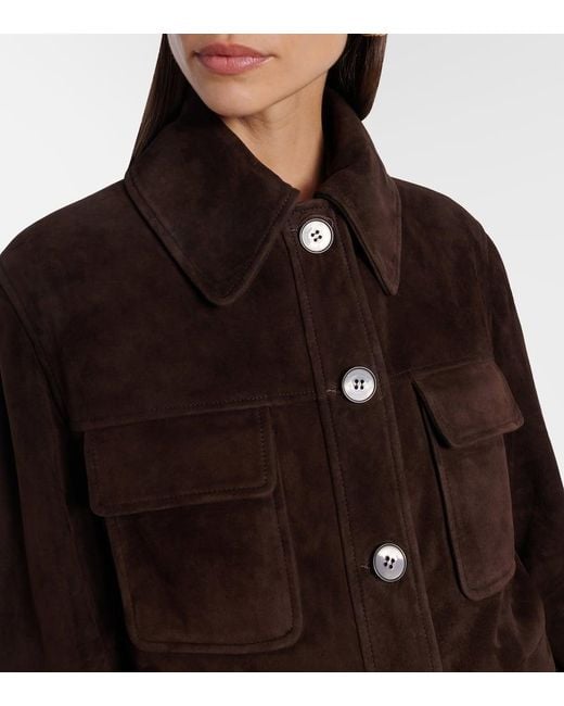 Nour Hammour Brown Lorien Suede Jacket