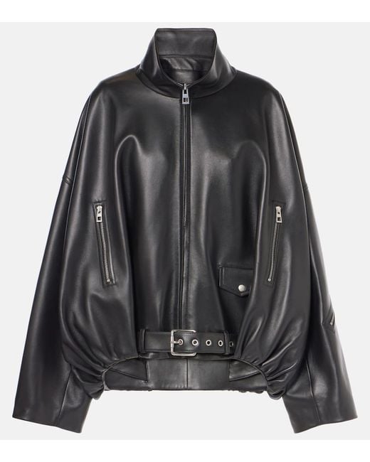 Loewe Black Balloon Leather Jacket