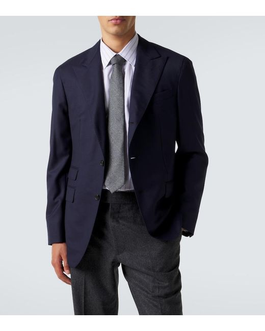 Canali Gray Wool Tie for men