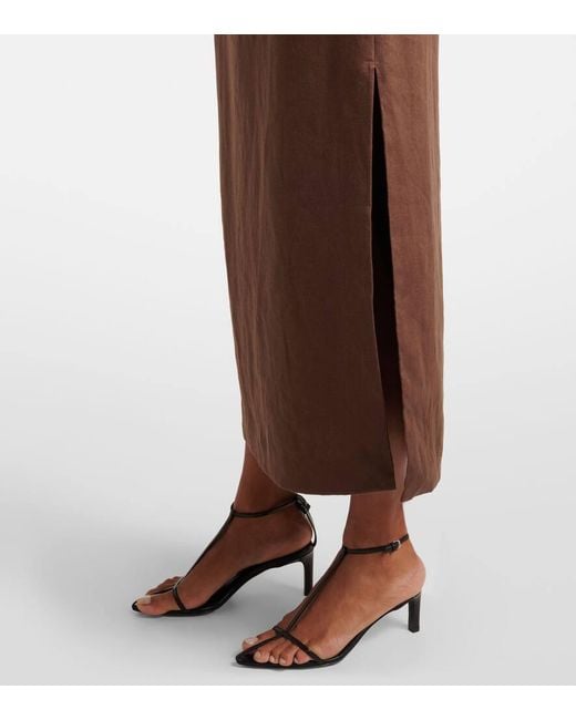 Vestido Midi De Lino Sir de color Brown