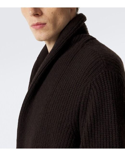 Lisa Yang Black Lyle Double-Breasted Cashmere Cardigan for men