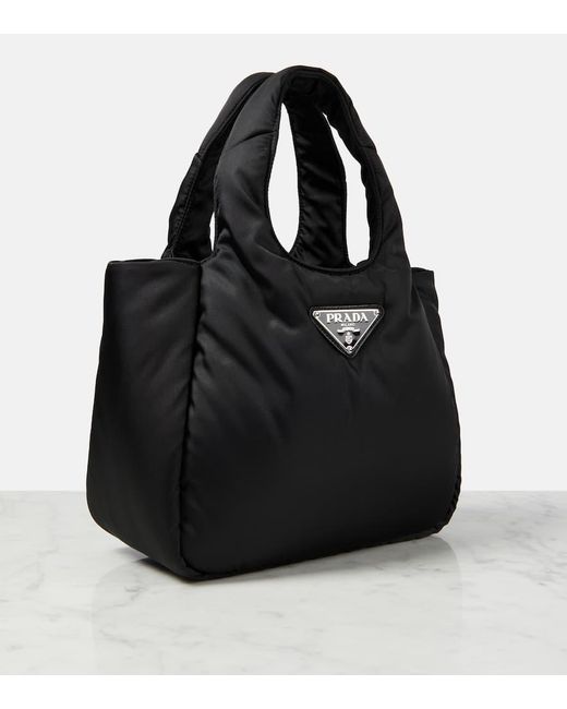 Prada Black Re-Nylon Small Padded Tote Bag