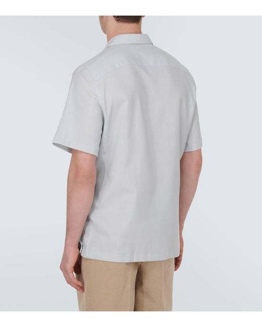 Camicia Tindaro in cotone di Loro Piana in White da Uomo