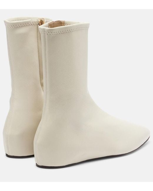 Herbert Levine White Ankle Boots All