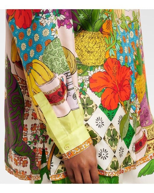 Chemise Tiger Imprimee En Soie ALÉMAIS en coloris Green