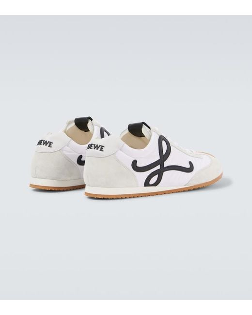 Loewe White Ballet Runner 2.0 Nylon & Calfskin Sneakers for men