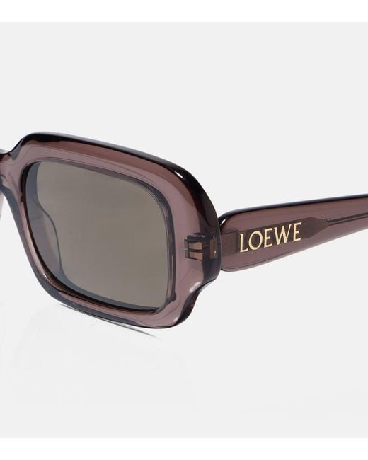 Loewe Brown Anagram Rectangular Sunglasses