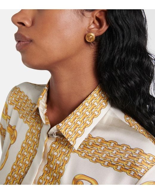 Versace Metallic Medusa Goldfarbene Ohrringe