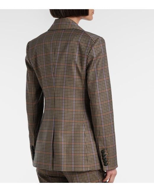 Veronica Beard Brown Claude Checked Blazer