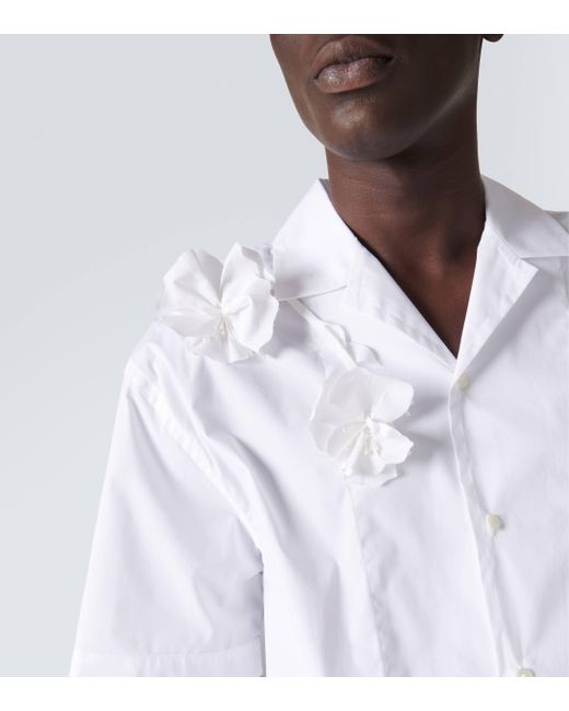 Jacquemus White La Chemise Jean Cotton-blend Bowling Shirt for men