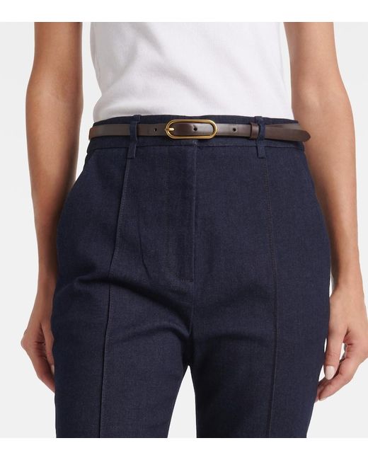 Veronica Beard Blue High-Rise Bootcut Jeans Gracie