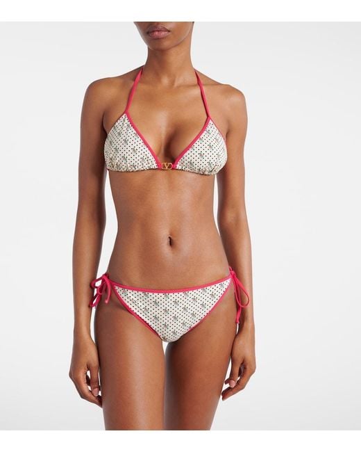 Valentino Pink Printed Bikini