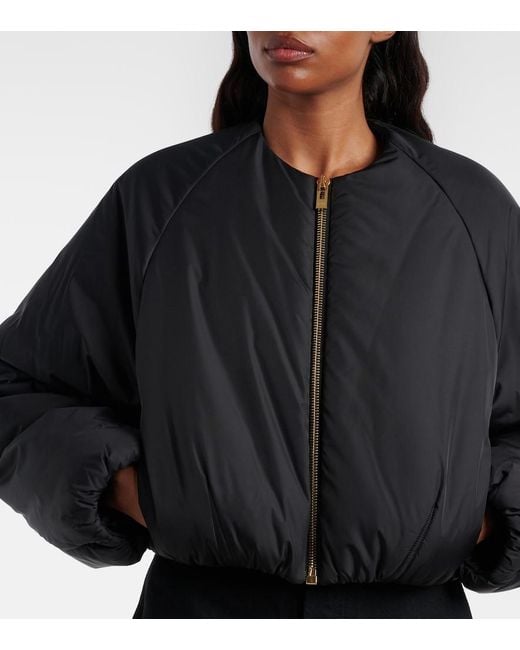 Alaïa Black Puffer Cropped Jacket