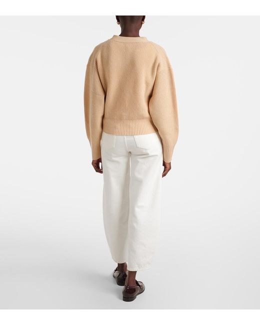 Jardin Des Orangers Natural Wool And Cashmere Wrap Cardigan