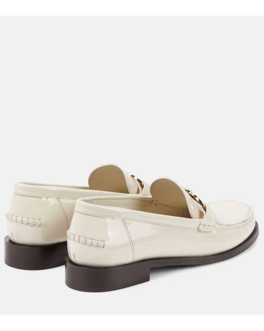 Ferragamo White Maryan Leather Loafers