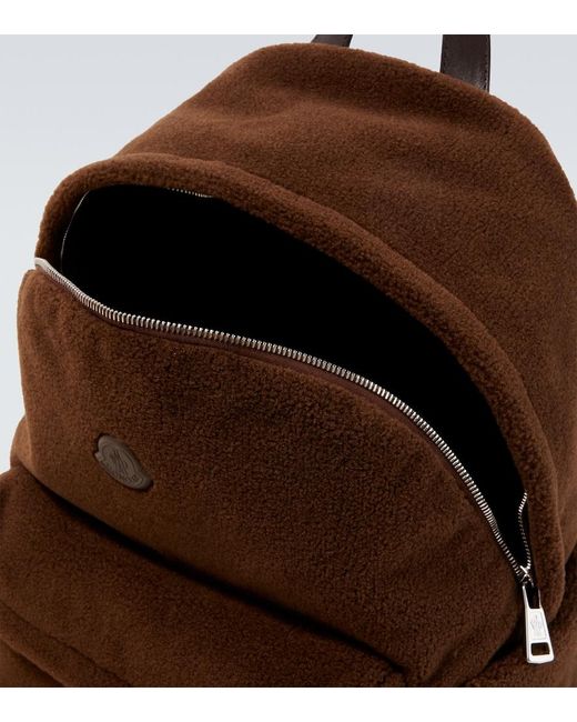 Moncler Brown New Pierrick Teddy Backpack for men