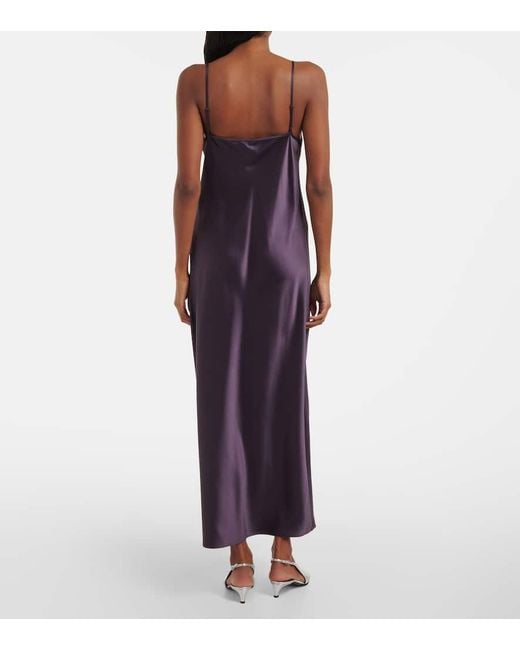 Robe Clea En Satin De Soie Joseph en coloris Purple