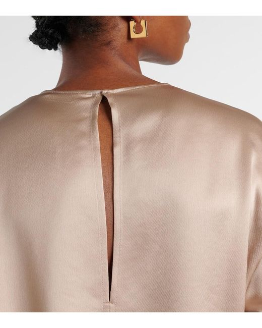 T-Shirt Barb En Satin Leset en coloris Natural