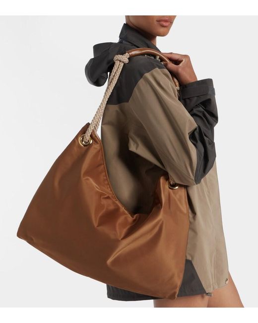 Prada Brown Mariner Re-Nylon Large Shoulder Bag