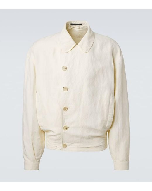 Giorgio Armani White Archivio Blouson Jacket for men