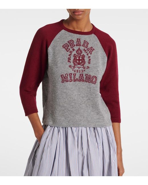 Prada Gray Wool Sweater