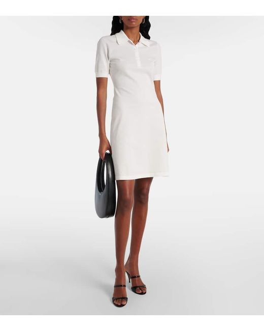Courreges White Polokleid Aus Baumwoll-Pique
