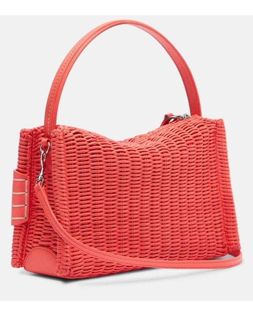J.W. Anderson Red Loafer Medium Leather Shoulder Bag