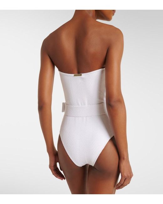 Alexandra Miro White Iris Belted Swimsuit