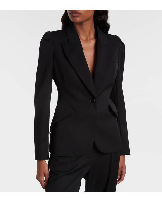 Alexander McQueen Black Jacke Aus Wolle