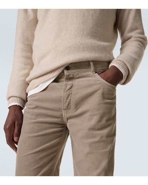 The Row Gray Rossen Cotton Corduroy Straight Pants for men