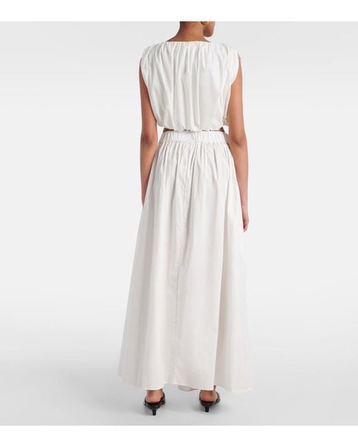 Adriana Degreas White Inamorata Cotton-Blend Crop Top