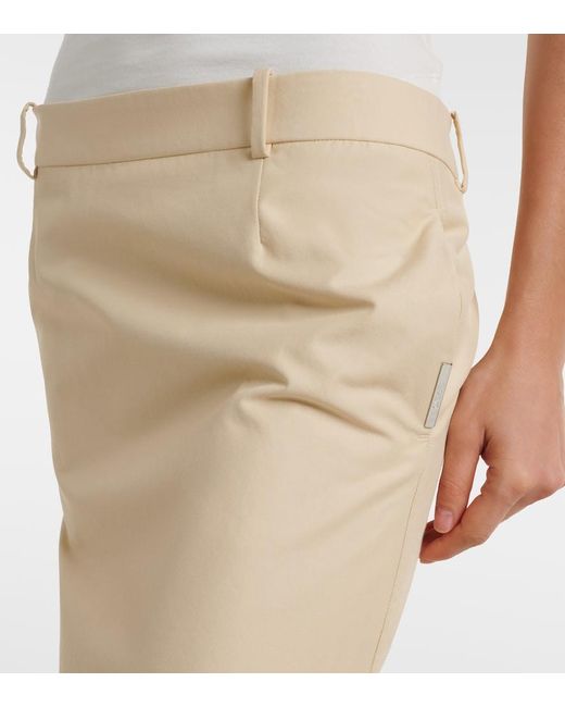 The Attico Natural Cotton-Blend Pencil Skirt