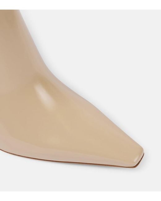 Gianvito Rossi Natural 95 Patent Leather Ankle Boots