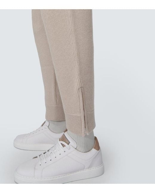Brunello Cucinelli Natural Cashmere Sweatpants for men