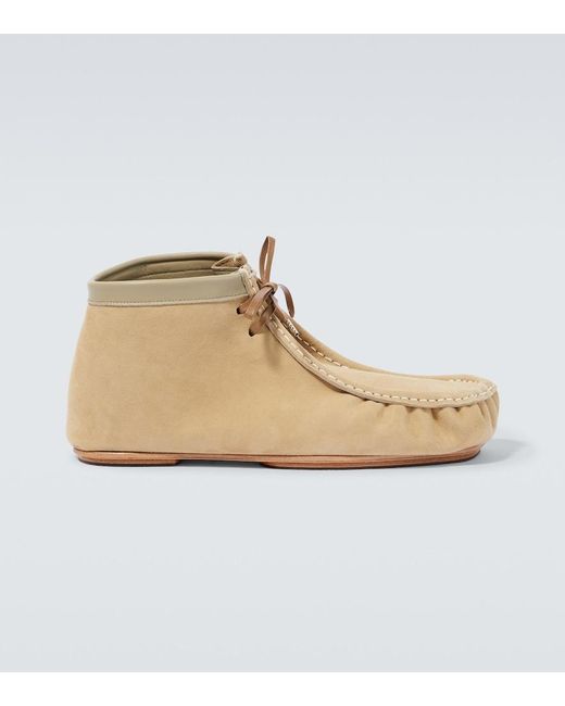 Auralee Natural Suede Mocassins for men