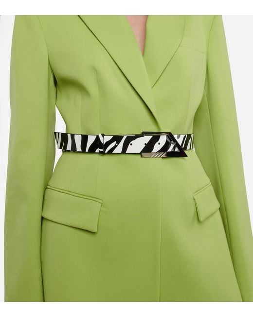 The Attico Multicolor Printed Leather Belt