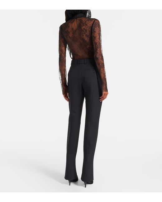 Alexander McQueen Blue Gerade Hose Aus Einem Wollgemisch