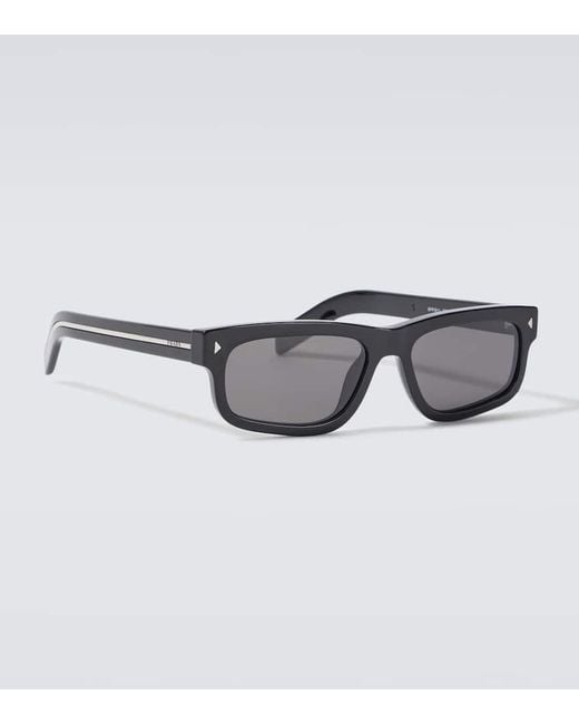 Prada Gray Rectangular Sunglasses for men