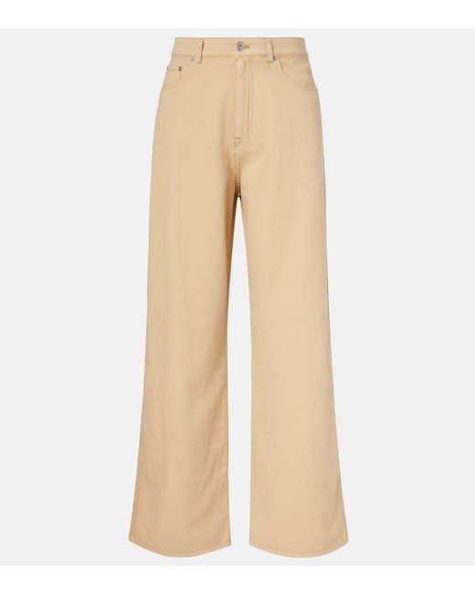 Miu Miu Natural High-Rise Wide-Leg Jeans