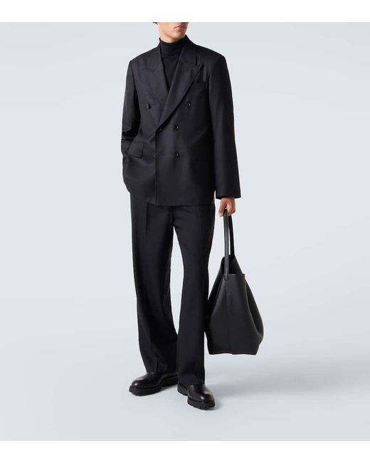 John Lobb Black Leather Oxford Shoes for men