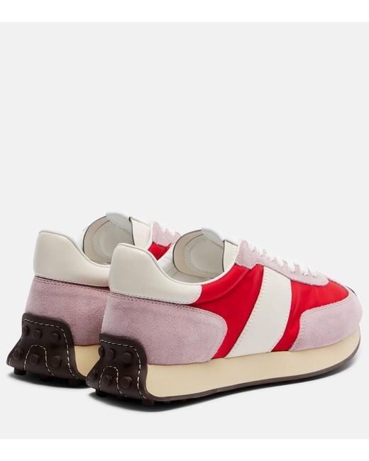 Tod's Pink Runner Suede Sneakers