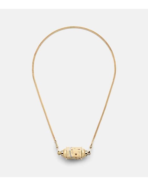 Marie Lichtenberg Metallic Milky Way 18Kt Locket Necklace With Diamonds And Rubies