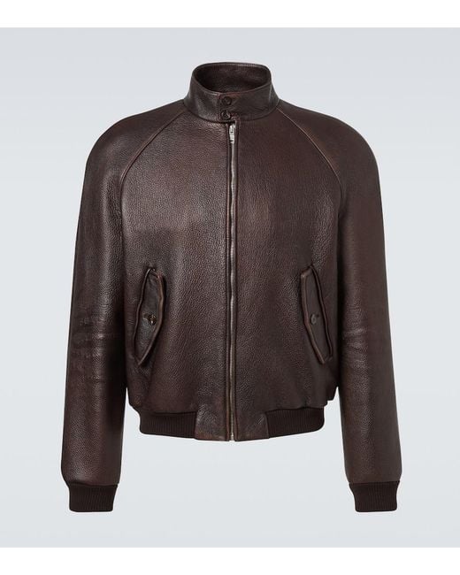 Prada Brown Leather Jacket for men